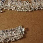 925 Silver Anklet with Floral Meenakari Design for Wedding PYSS/23