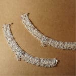 925 Silver Anklet with Floral Meenakari Design for Wedding PYSS/23