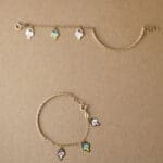 18KT Gold Kids Charm Bracelet Pair NZ18/4