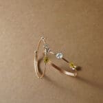 18KT Gold Adjustable Kada for Kids with Elephant, Crown & K Letter Charms KR18/89