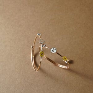 18KT Gold Adjustable Kada for Kids with Elephant, Crown & K Letter Charms KR18/89