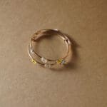 18KT Gold Adjustable Kada for Kids with Elephant, Crown & K Letter Charms KR18/89