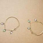 18KT Gold Kids Charm Bracelet Pair NZ18/4