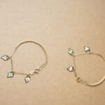 18KT Gold Kids Charm Bracelet Pair NZ18/4