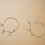 18KT Gold Kids Charm Bracelet Pair NZ18/4