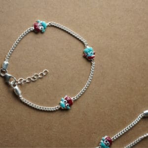Silver Charms Anklets For Kids PYSS/132