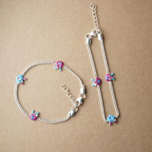 Silver Charms Anklets For Kids PYSS/147