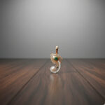 Minimal Ganesha Morpankh Pendant in Natural Diamond & 14Kt Gold DLC14/275