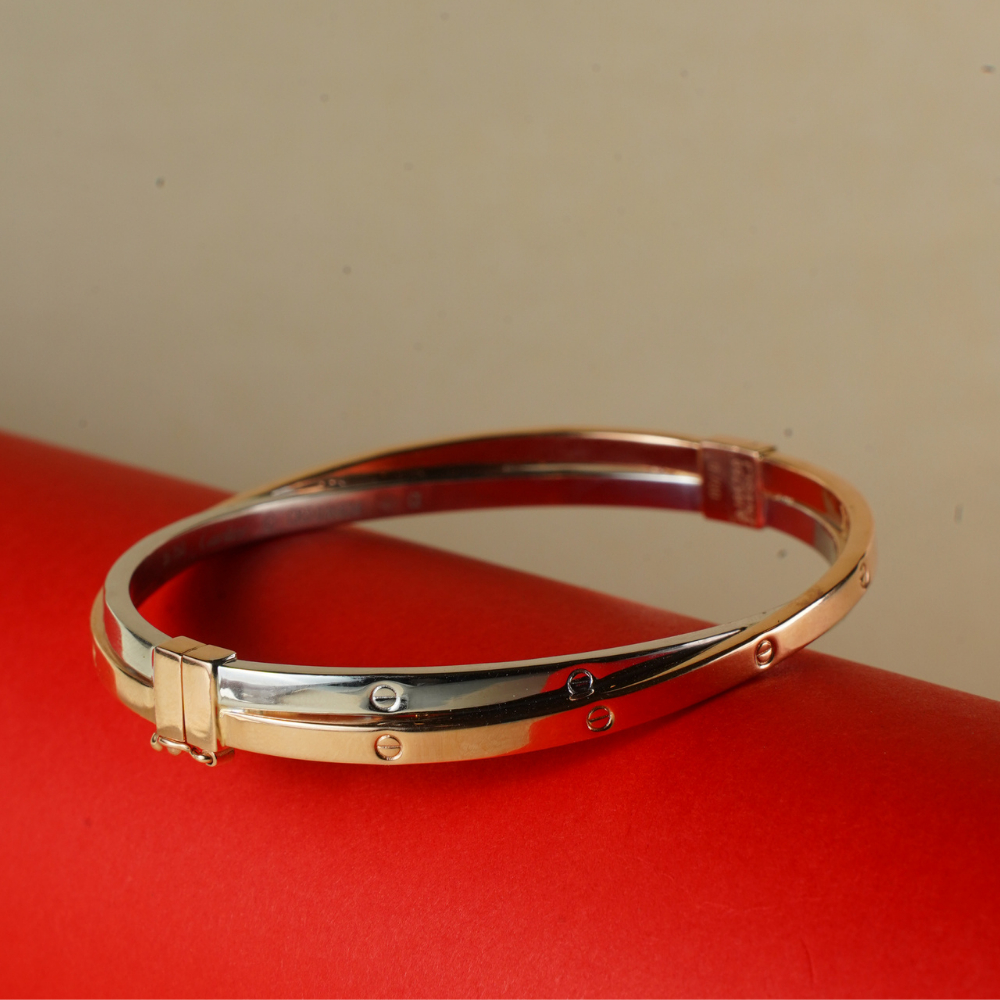 18KT Gold Dual Tone Bangle Bracelet BL18/456 18KT Gold Dual Tone Bangle Bracelet BL18/456