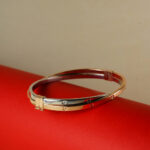 18KT Gold Dual Tone Bangle Bracelet BL18/456