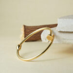 18kt Gold Adjustable Nail Bracelet BL18/460