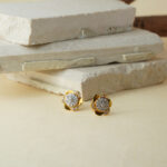 22Kt Gold Minimal stud Diamond Earrings TP22/122