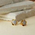 22Kt Gold Minimal stud Diamond Earrings TP22/122