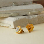 22Kt Gold Minimal stud Diamond Earrings TP22/122