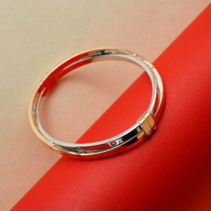 18KT Gold Dual Tone Bangle Bracelet BL18/456