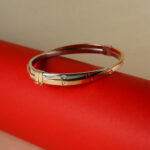 18KT Gold Dual Tone Bangle Bracelet BL18/456