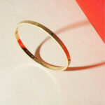 18Kt Gold Bangle Bracelet | Matte Finish | Free Size – BL18/467