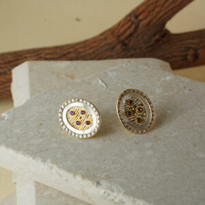 18kt Gold Stud Minimal Earrings TP18/360