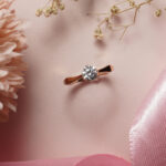 18KT Rose Gold Single Stone Ring – Minimalist Daily Wear Engagement | BK Saraf RL18/2299