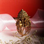 22Kt Yellow Gold Antique Temple Ring Traditional South Indian Design RL22/2446