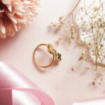 18KT Yellow Gold Princess Flower Open Center Adjustable Ring RL18/1959