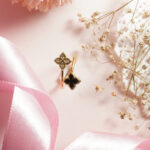 18KT Yellow Gold Princess Flower Open Center Adjustable Ring RL18/1959