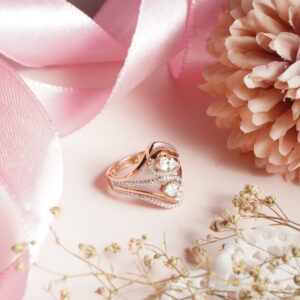 18KT Yellow Gold Stone Ring – Trendy Cocktail Design | BK Saraf RL18/2292