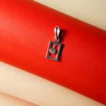 18KT Gold Diamond Rectangular Pendant Elegant Minimalist Design DLC/308