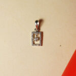 18KT Gold Diamond Rectangular Pendant Elegant Minimalist Design DLC/308