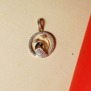 18kt Gold Diamond Peacock Pendant DLC/56