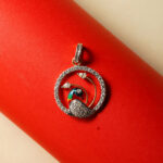 18kt Gold Diamond Peacock Pendant DLC/56