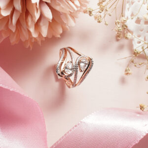 18KT Yellow Gold Stone Ring – Trendy Cocktail Design | BK Saraf RL18/2292