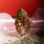 22Kt Yellow Gold Antique Temple Ring Traditional South Indian Design RL22/2446