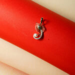 Minimal Ganesha Morpankh Pendant in Natural Diamond & 14Kt Gold DLC14/275