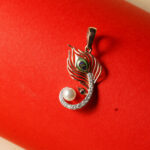 Minimal Ganesha Morpankh Pendant in Natural Diamond & 14Kt Gold DLC14/275