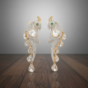 18 Kt Gold POLKI KUNDAN EARRINGS PKE18/63