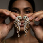 18 Kt Gold POLKI KUNDAN EARRINGS PKE18/63