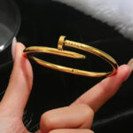 18kt Gold Adjustable Nail Bracelet BL18/460