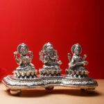 999 Silver Laxmi Ganesh Saraswati Idol SIC/22