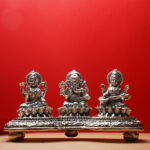 999 Silver Laxmi Ganesh Saraswati Idol SIC/22