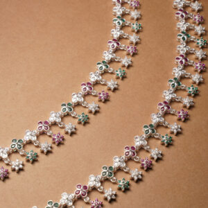 925 Sterling Silver Meenakari Charm Anklet PYSS/131