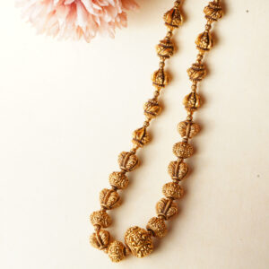 22kt Gold Antique Gold Bore Mala CN22/2568
