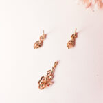 14kt Gold Diamond Pendant With Earrings DLS14/80