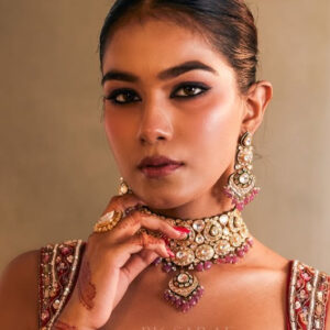 Polki Kundan Necklace Earrings Set CK22/46