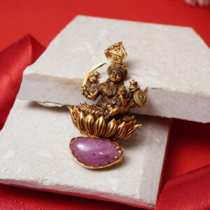 Laxmi Antique 22KT Gold Pendant Traditional Goddess Lakshmi Design  22 LC22/401