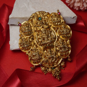 22KT Gold Temple 9 Goddess Pendant PD22/11