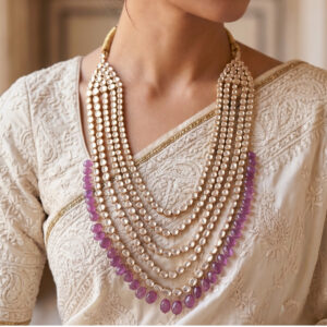 POLKI KUNDAN NECKLACE 18Kt GOLD PNK18/47