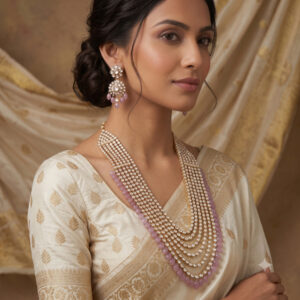 POLKI KUNDAN NECKLACE 18Kt GOLD PNK18/47