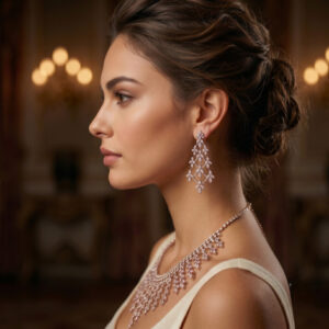 18KT Gold & Diamond Earrings Elegant Everyday Luxury DER/564