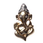 18kt Gold Diamond Lightweight Ganesha Pendant DLC/427